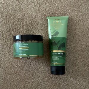 Aromatherapy Eucalyptus Spearmint Sugar Body Scrub & Body Cream
